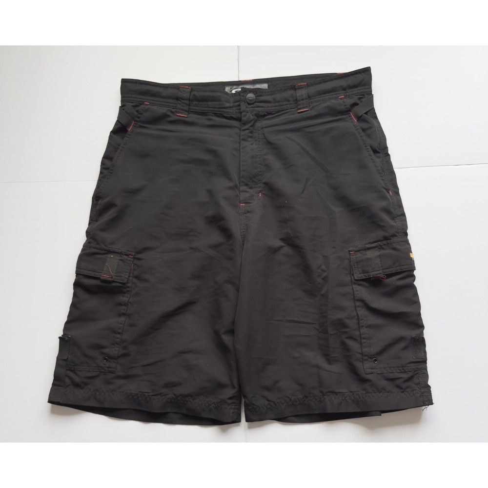 Vtg Y2K Oakley Software Men's Cargo Shorts Size 34 Baggy Tactical Utility‎ Black